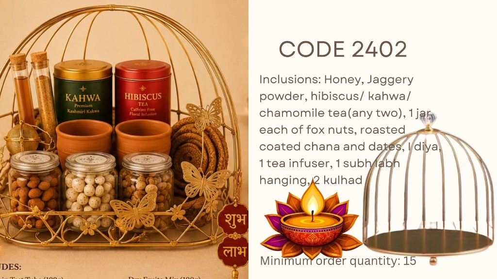 Diwali hamper CODE 2402 — corporate Diwali gift hamper by Nawal Foundation Hamperology