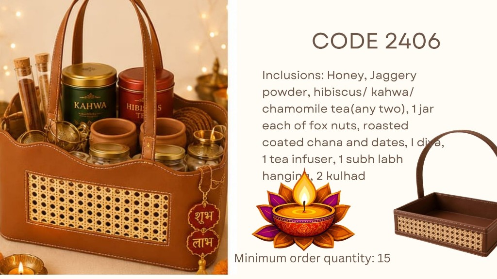 Diwali hamper CODE 2406 — corporate Diwali gift hamper by Nawal Foundation Hamperology