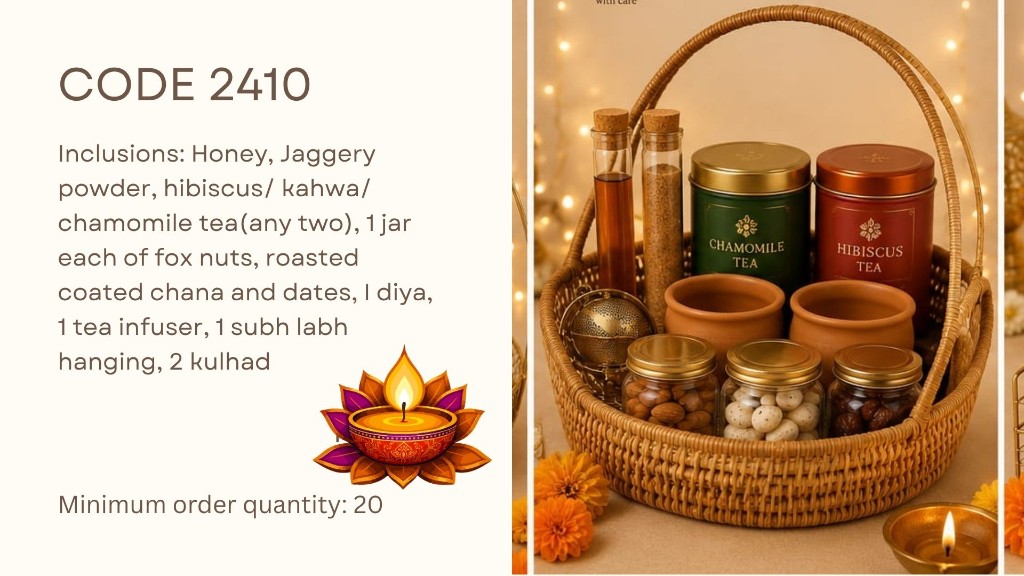 Diwali hamper CODE 2410 — corporate Diwali gift hamper by Nawal Foundation Hamperology